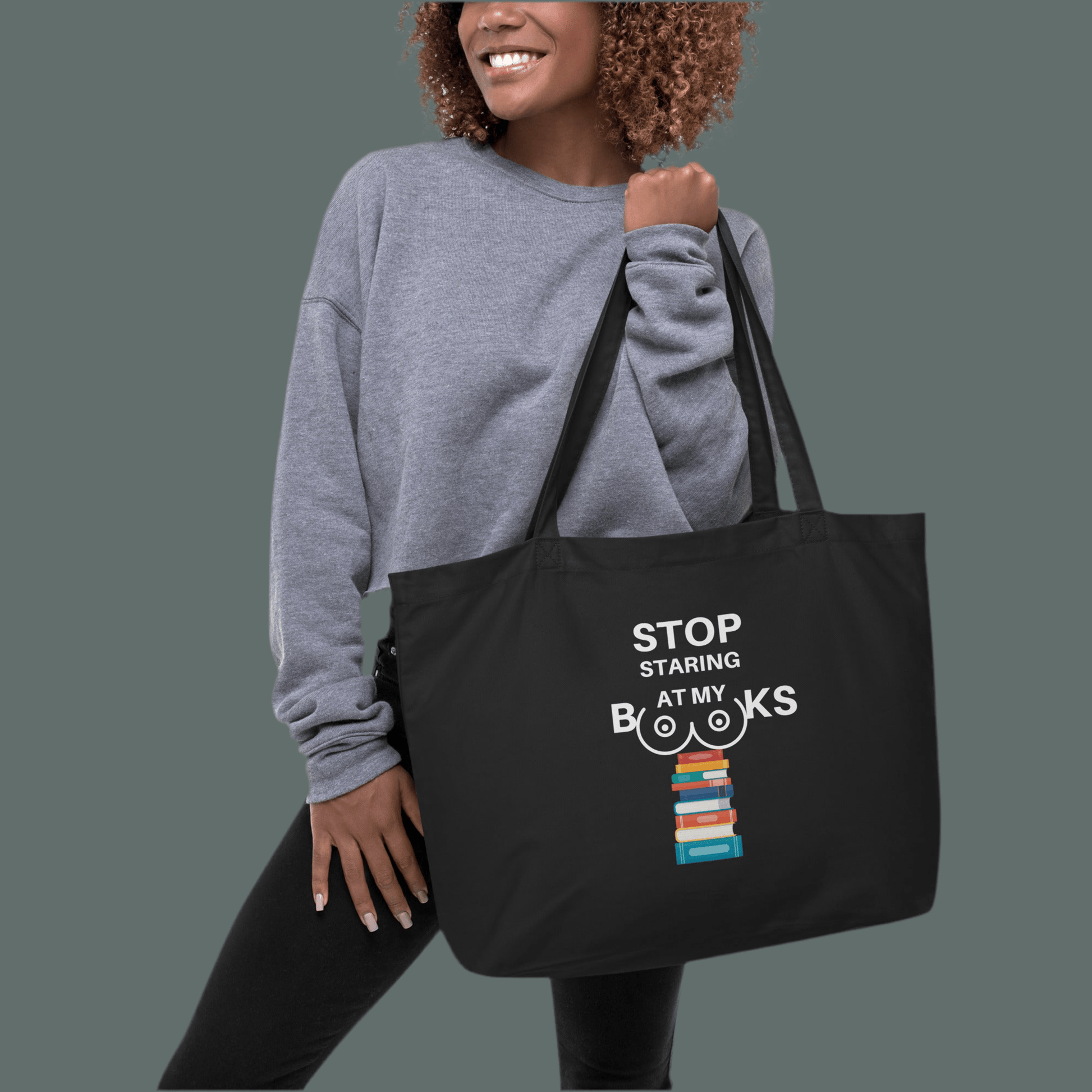 Stop Staring At My B00ks Tote Bag - Kindle Crack
