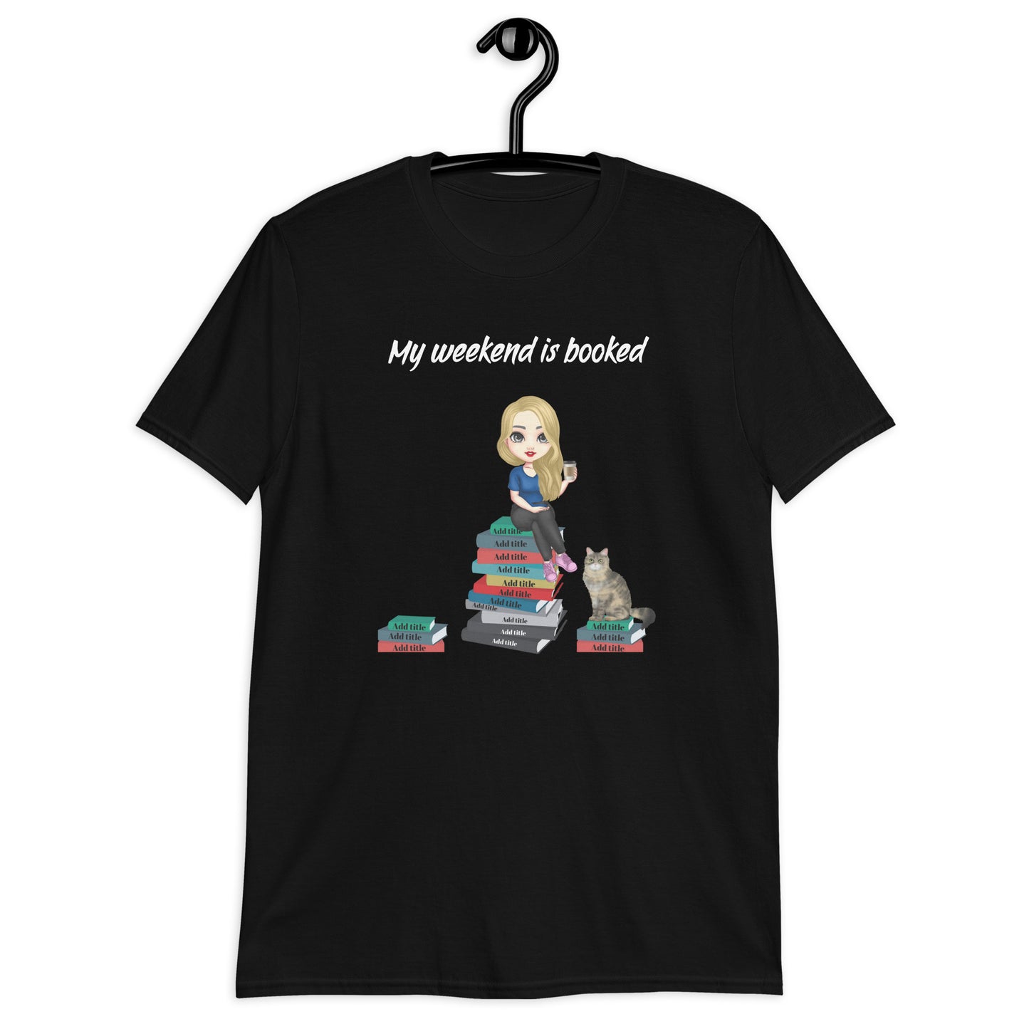 Personalized Book & Cat or Dog Lovers T-Shirt