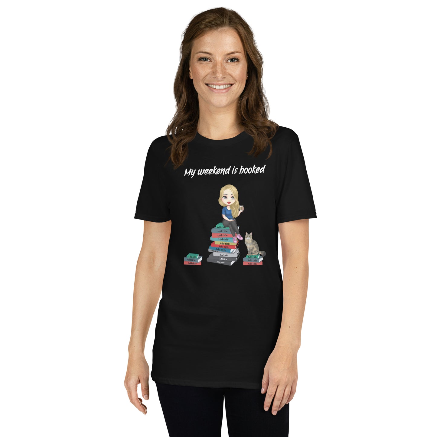 Personalized Book & Cat or Dog Lovers T-Shirt