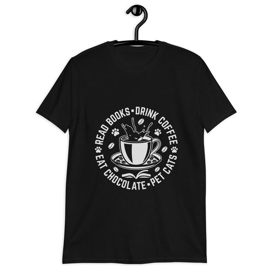 Books Chocolate Coffee & Cats Unisex T-Shirt