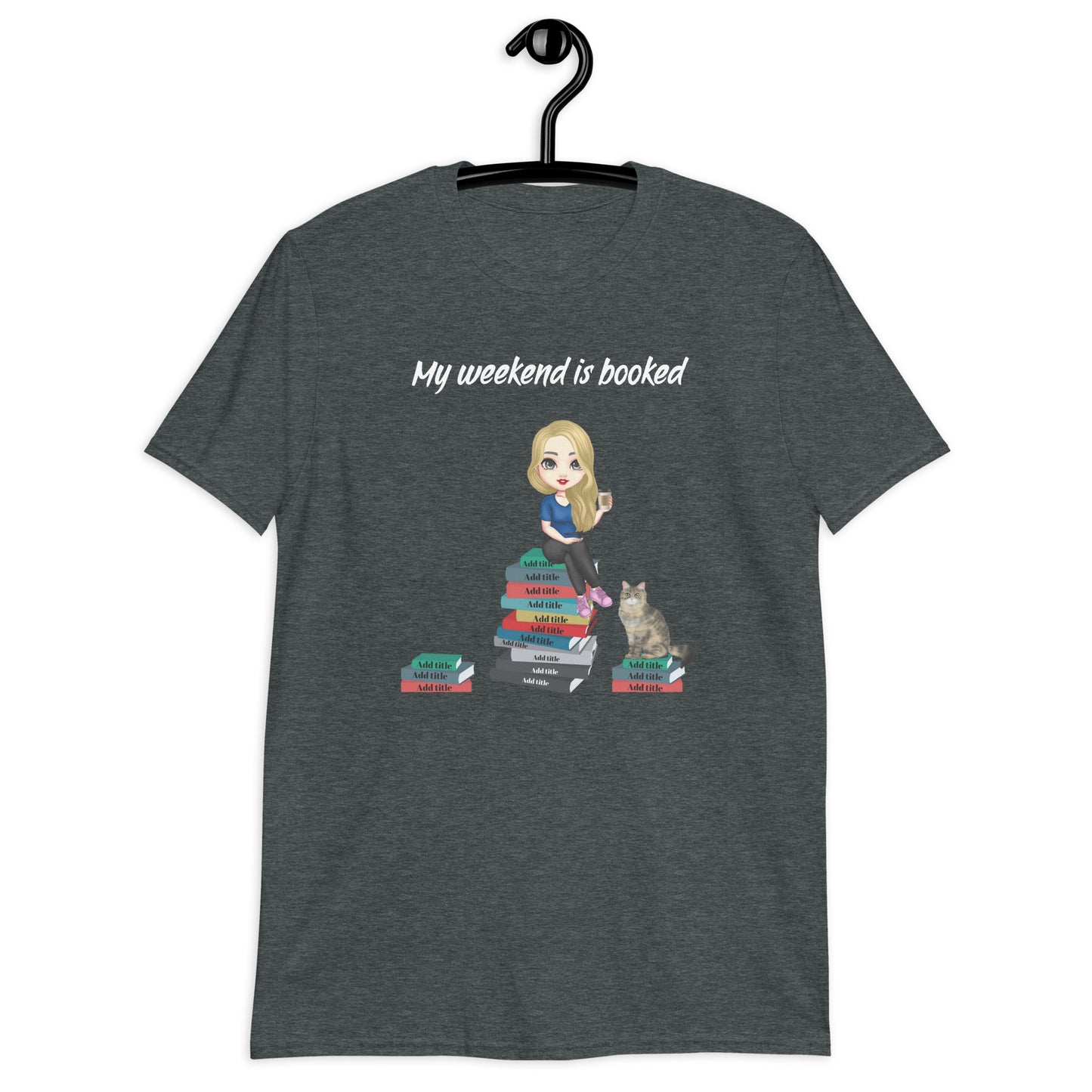 Personalized Book & Cat or Dog Lovers T-Shirt