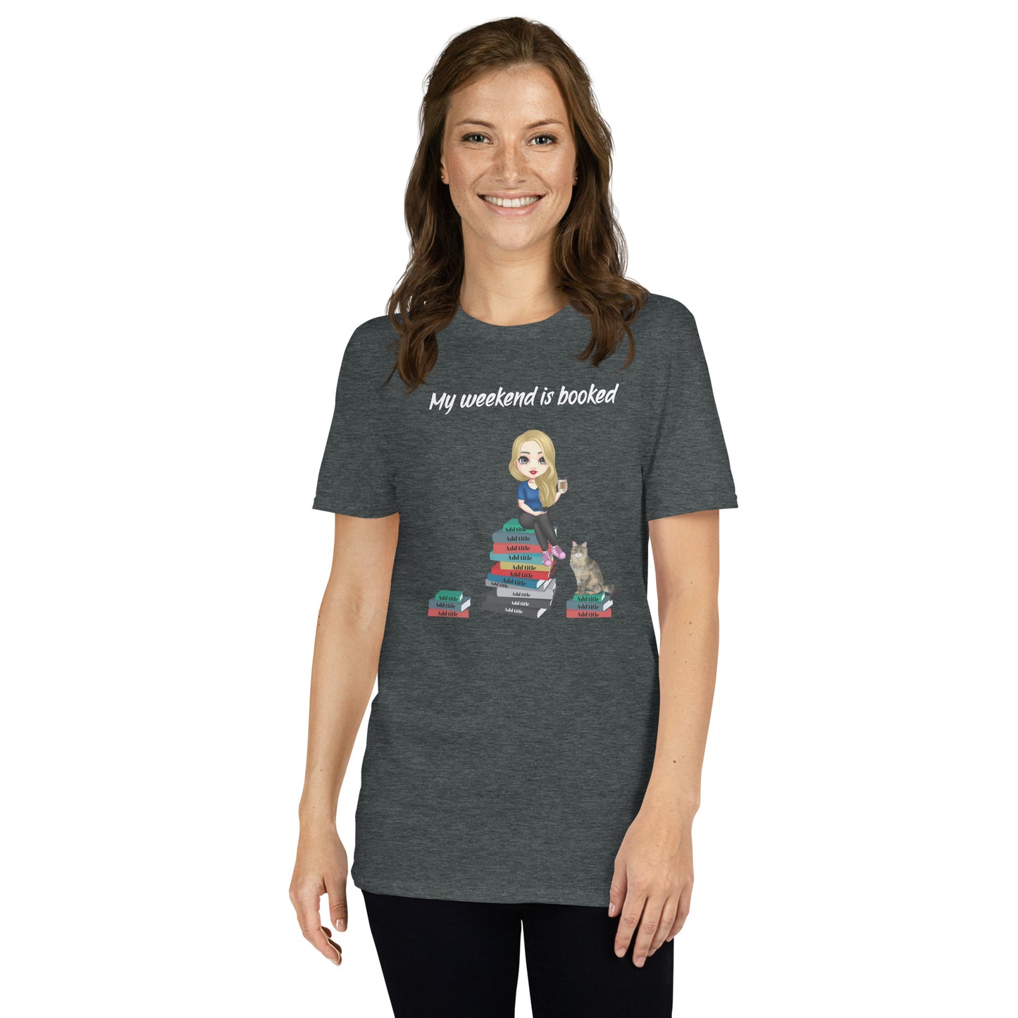 Personalized Book & Cat or Dog Lovers T-Shirt