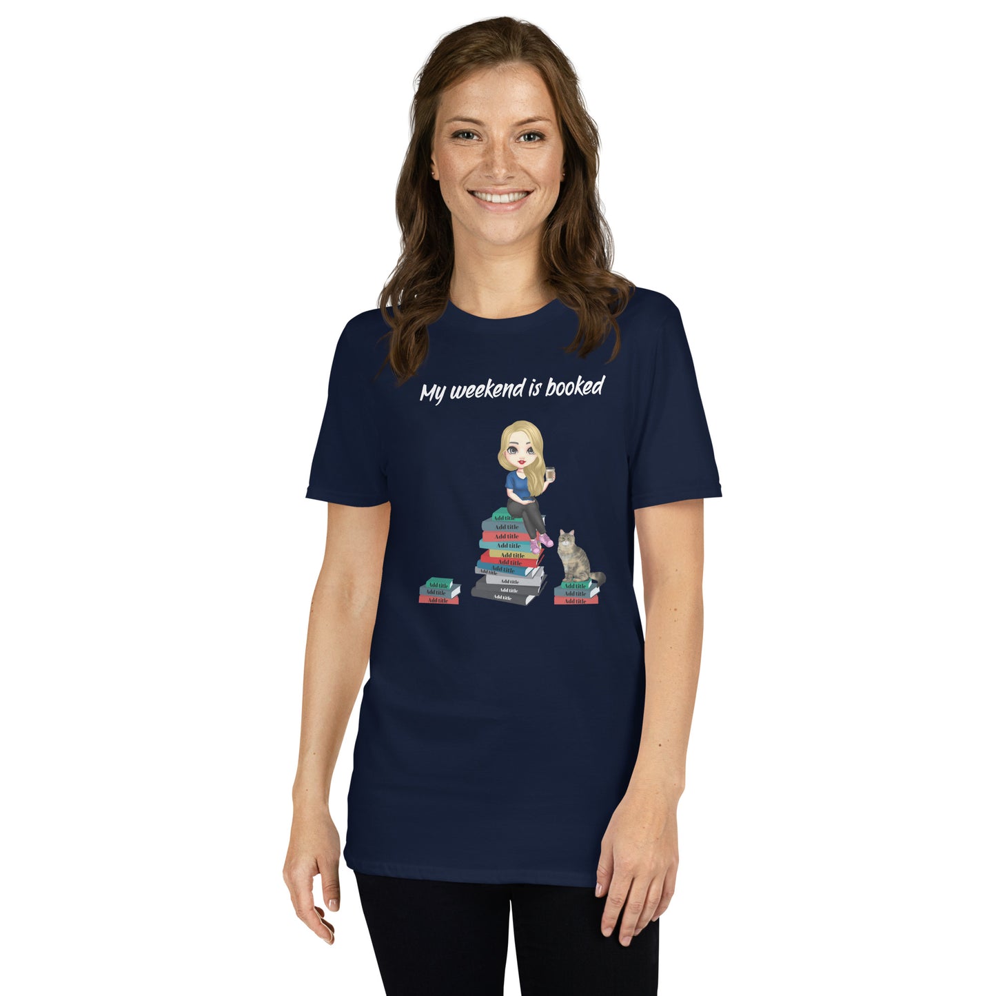 Personalized Book & Cat or Dog Lovers T-Shirt