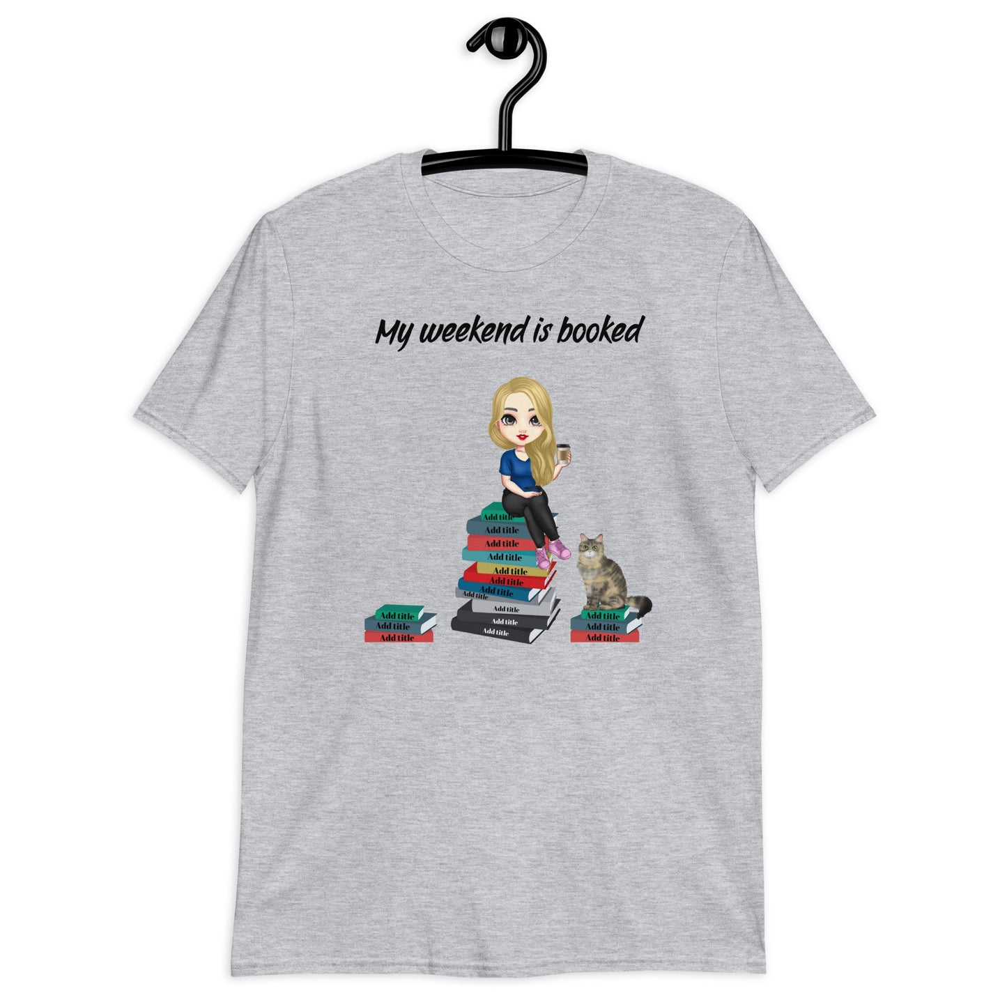 Personalized Book & Cat or Dog Lovers T-Shirt