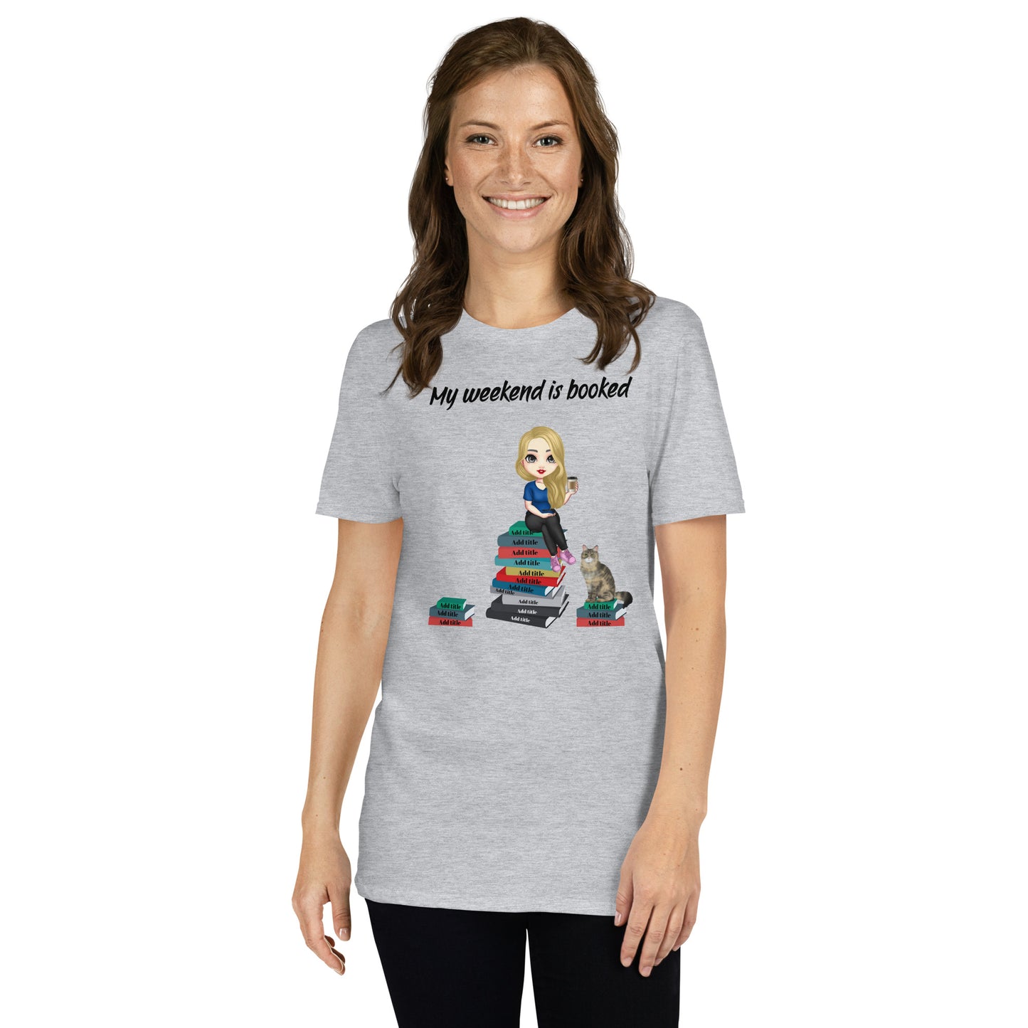 Personalized Book & Cat or Dog Lovers T-Shirt