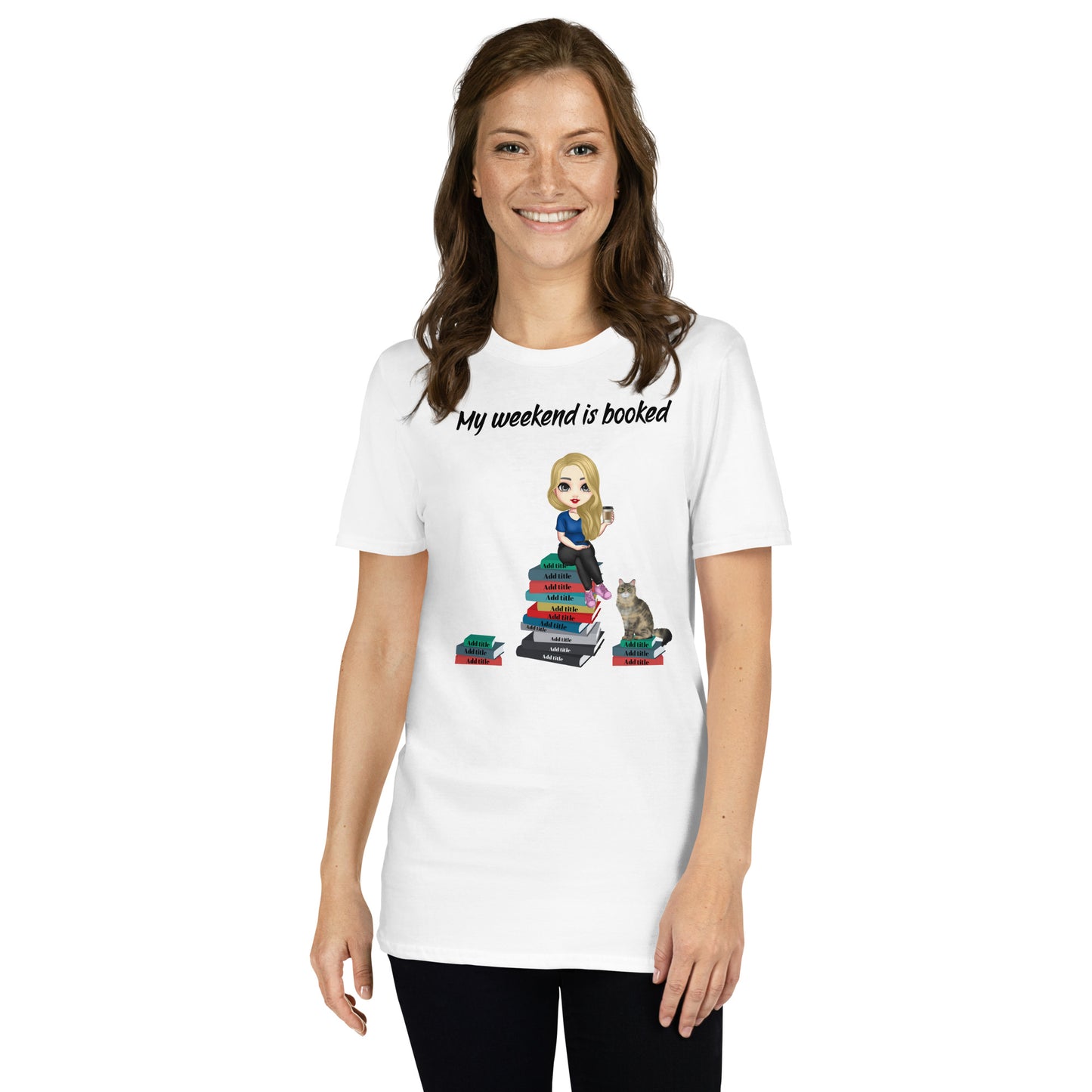 Personalized Book & Cat or Dog Lovers T-Shirt