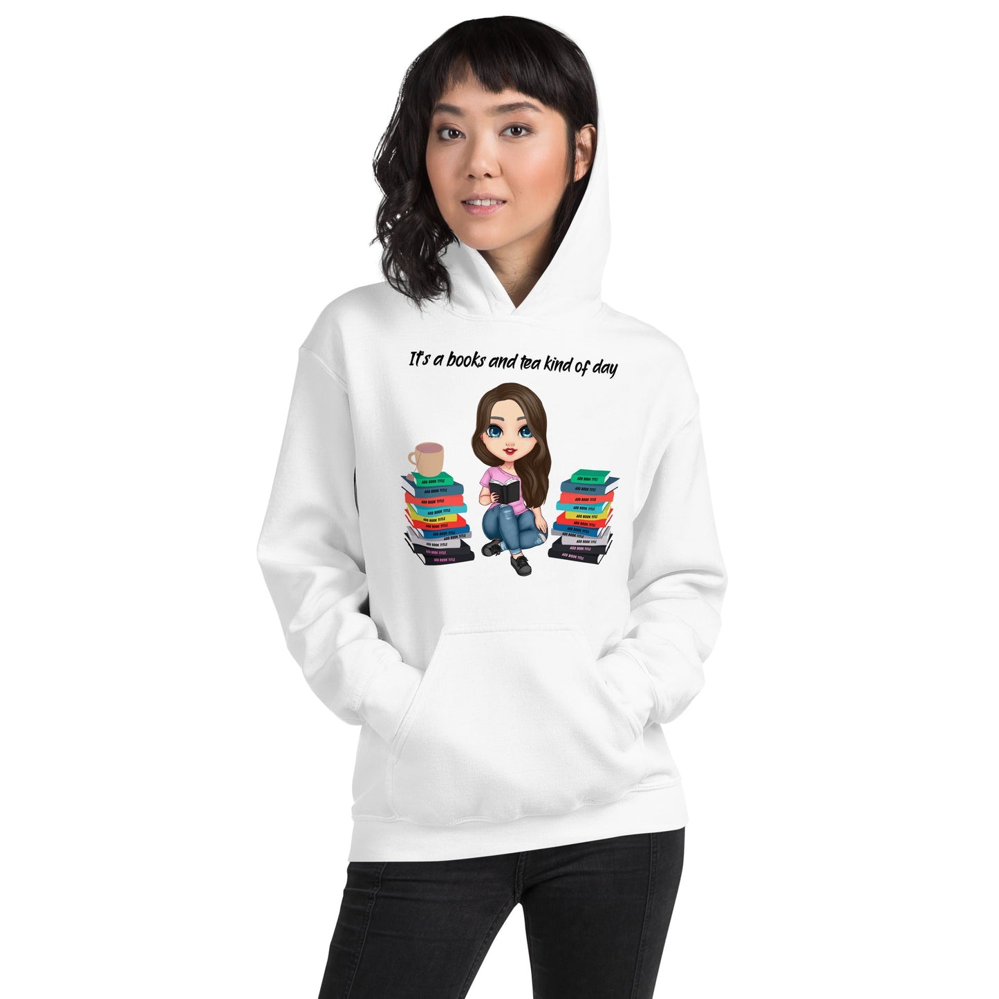 Personalized Books & Tea Hoodie -= - Kindle Crack