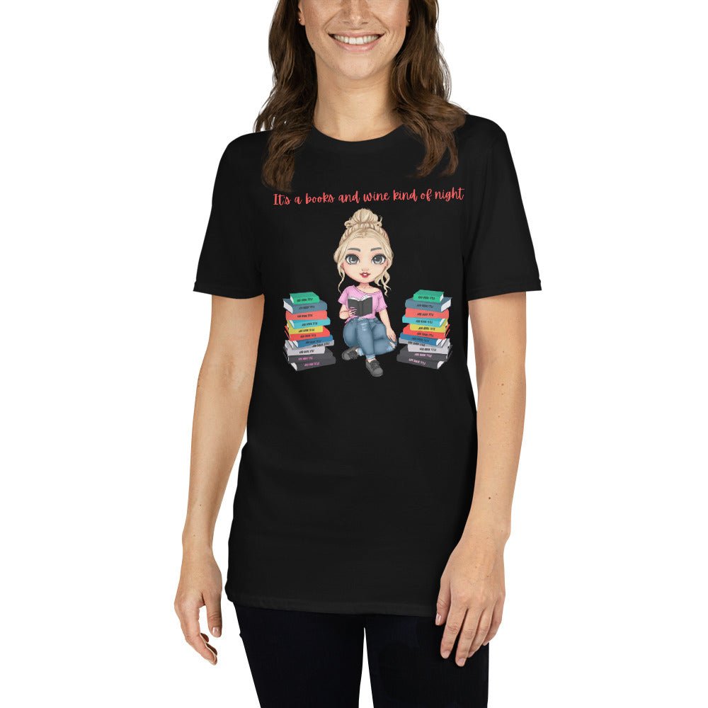 Personalized Books & Wine T-Shirt - Kindle Crack
