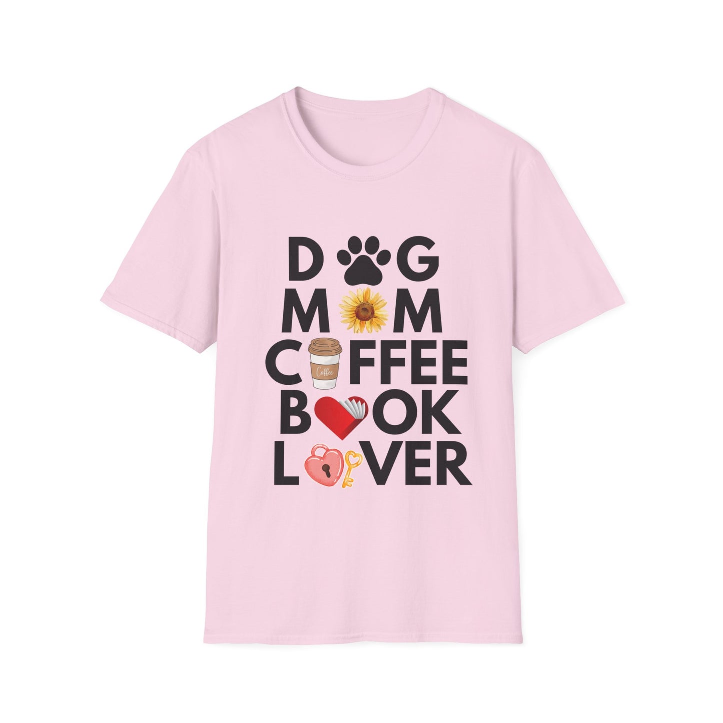 Dog Mom Coffee Book Lover T-Shirt