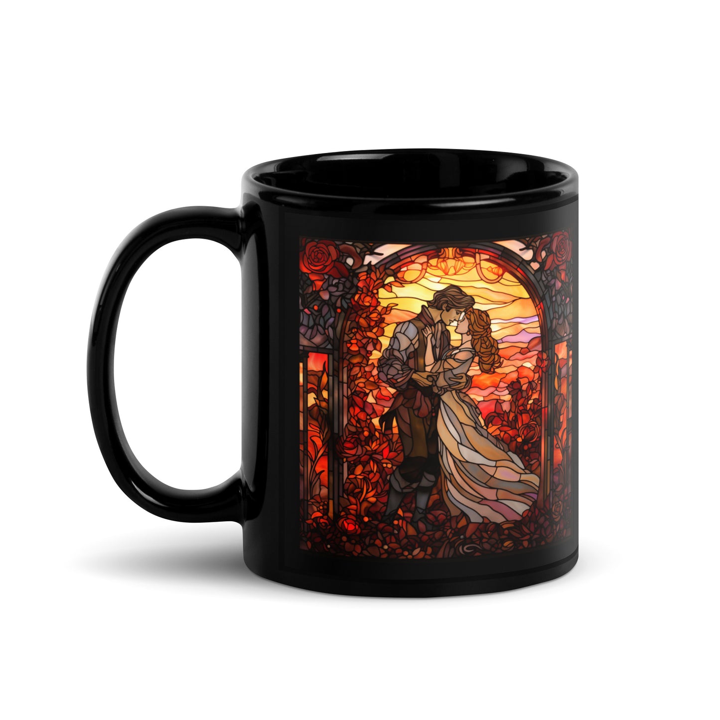 Fairy Tale Wedding Stained Glass Book Mug