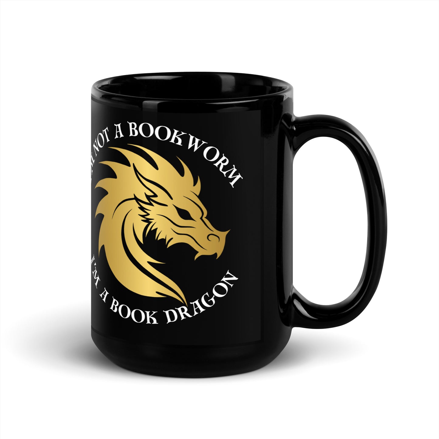 I'm a Book Dragon Black Mug