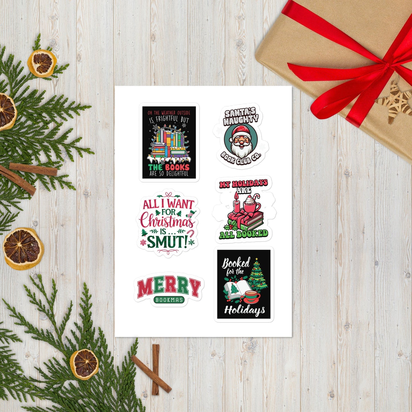 Spicy Holiday Book Sticker Sheet #7 - Kindle Crack