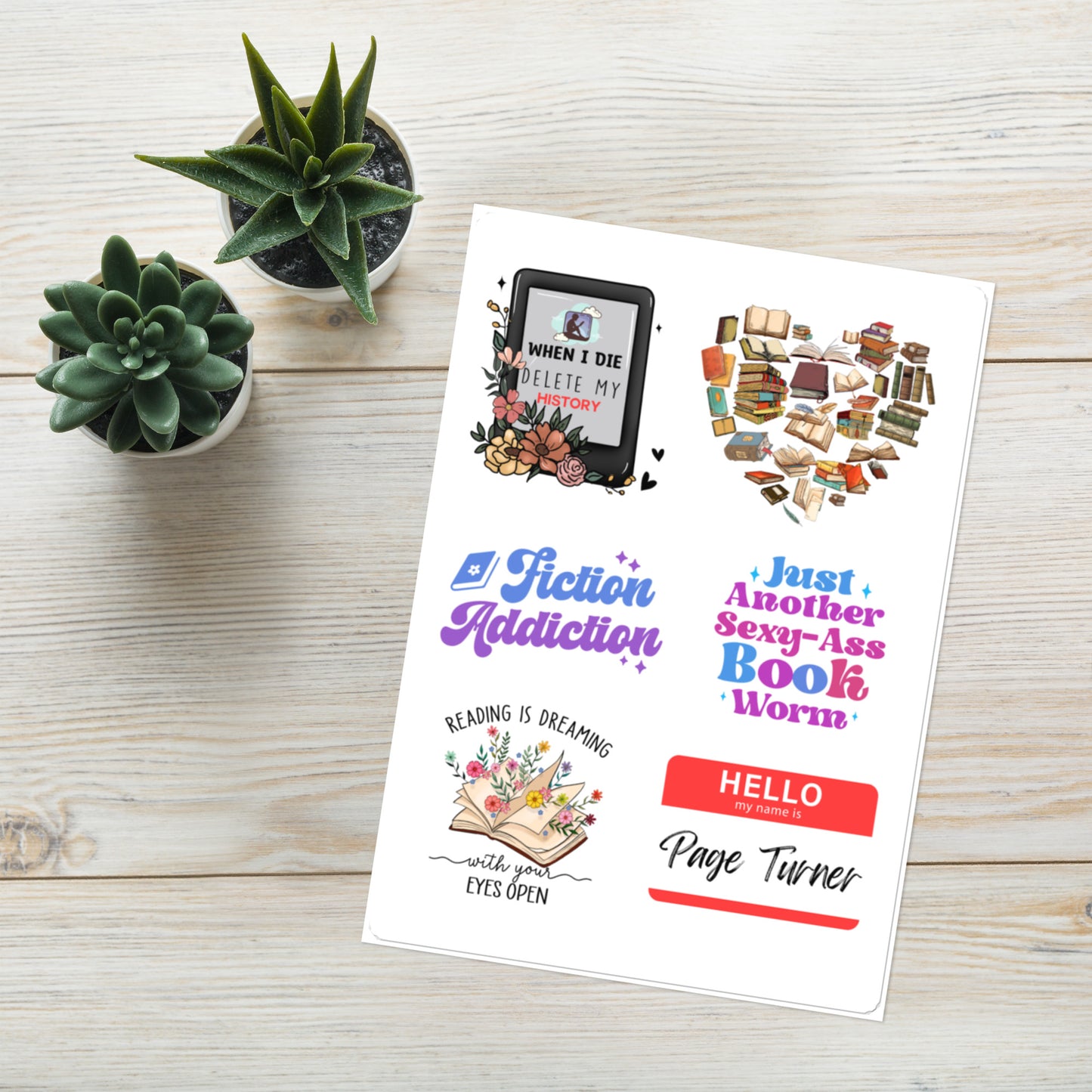 Spicy Bookish Sticker Sheet #4