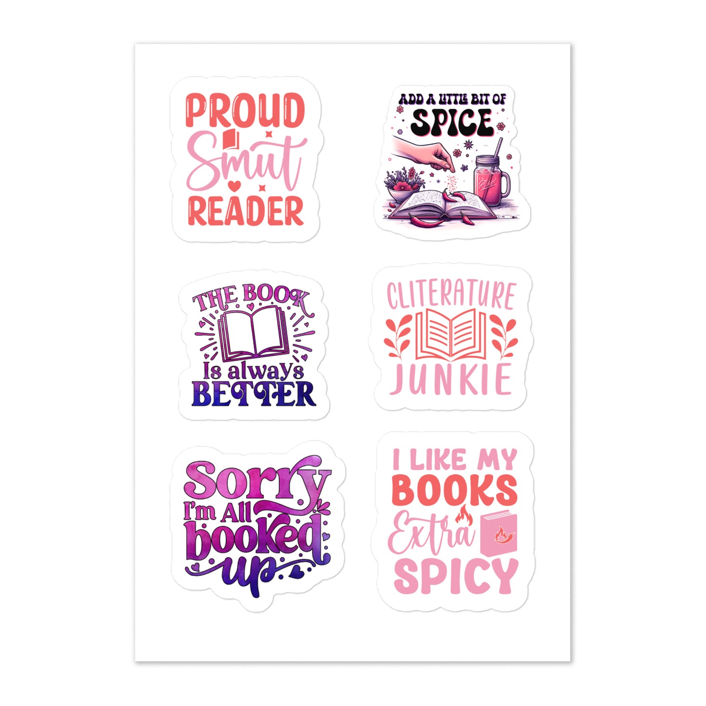 Spicy Book Sticker Sheet #6