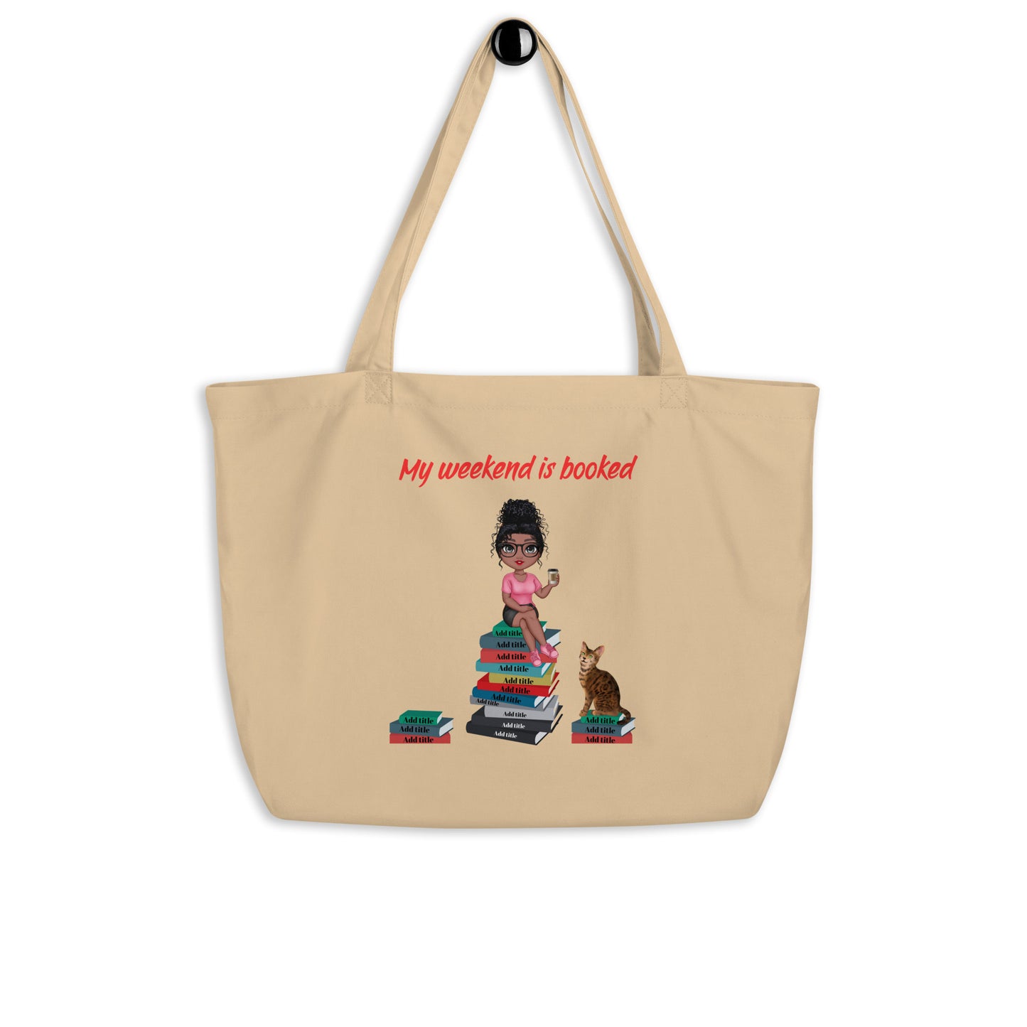 Personalized Book Tote & Add Your Cat or Dog