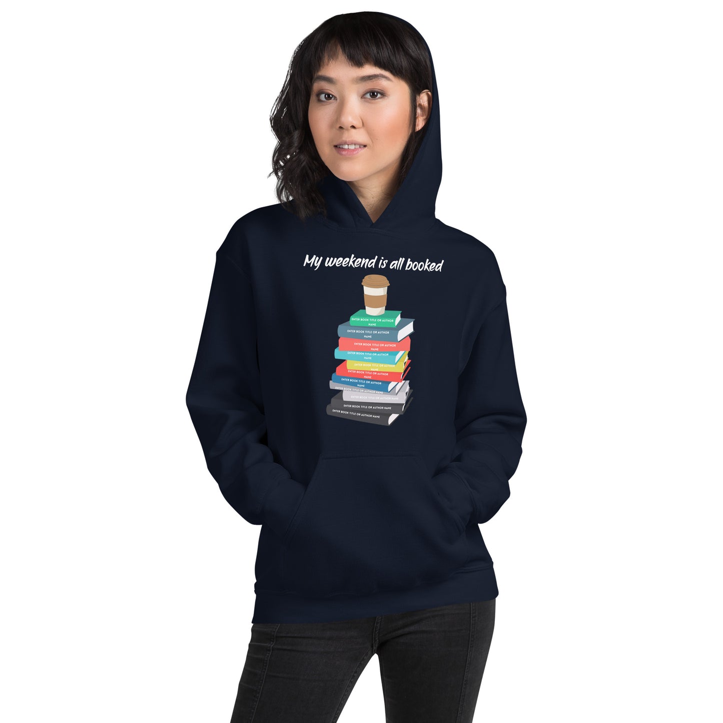 Personalized Book Stack Hoodies