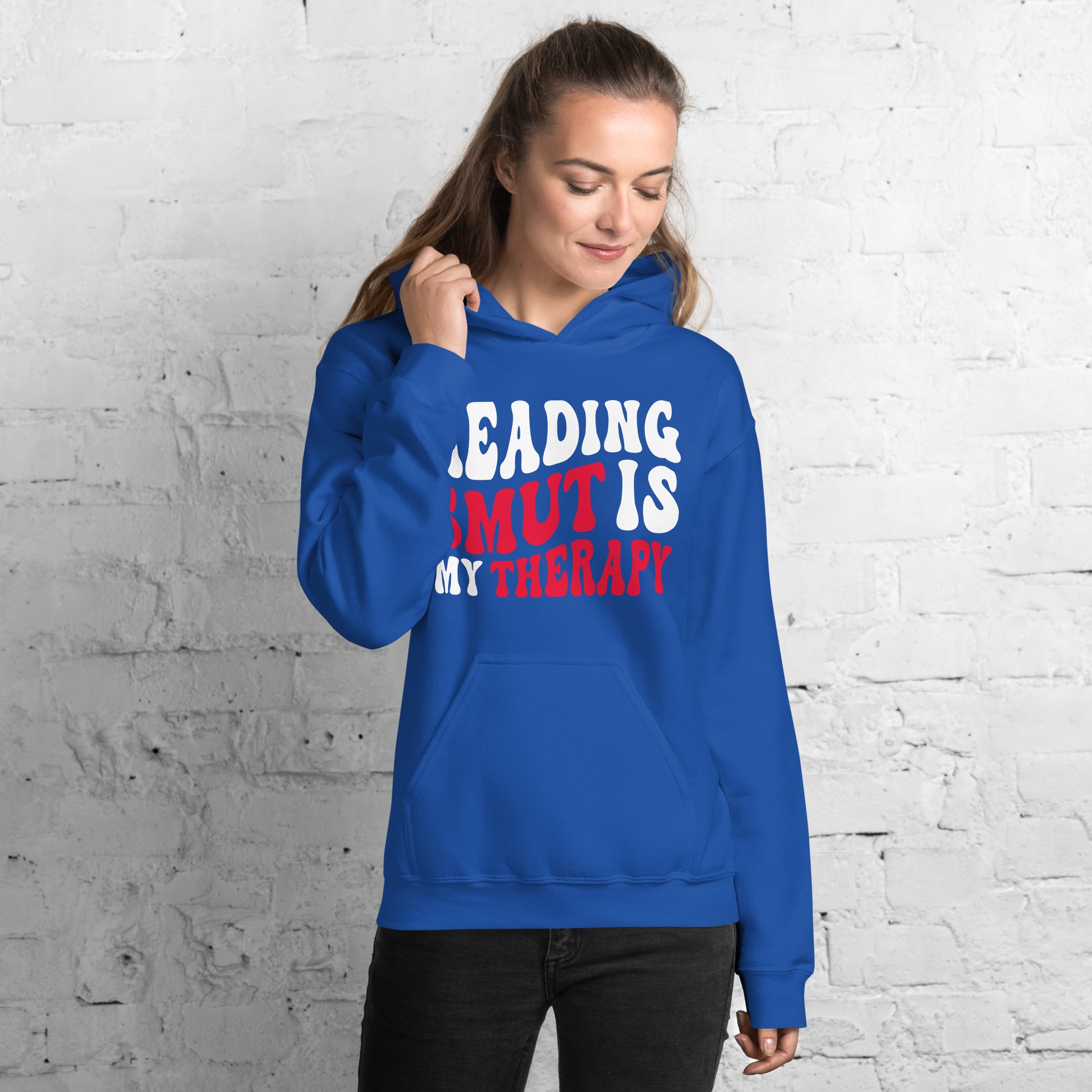 Reading Smut is My Therapy Hoodie - Kindle Crack