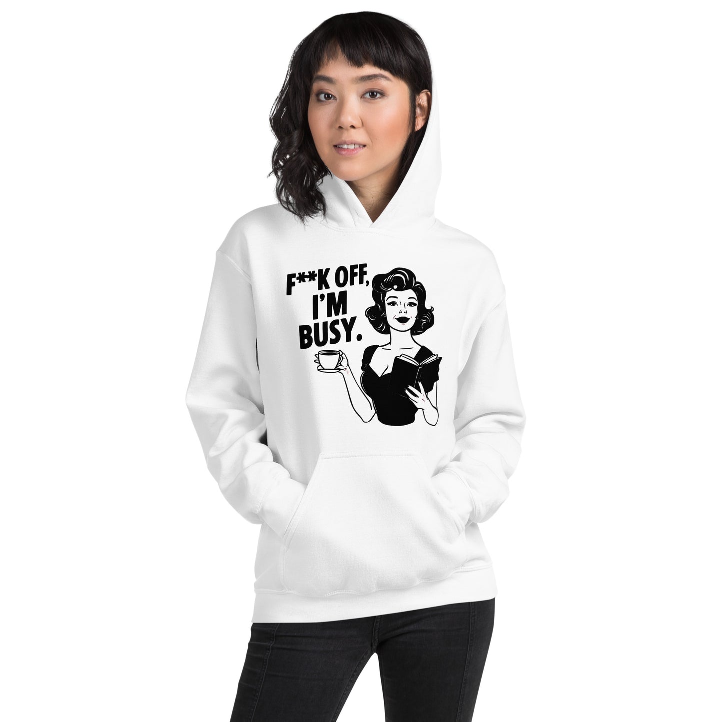 F**K Off I'm Busy Book Lovers Unisex Hoodie