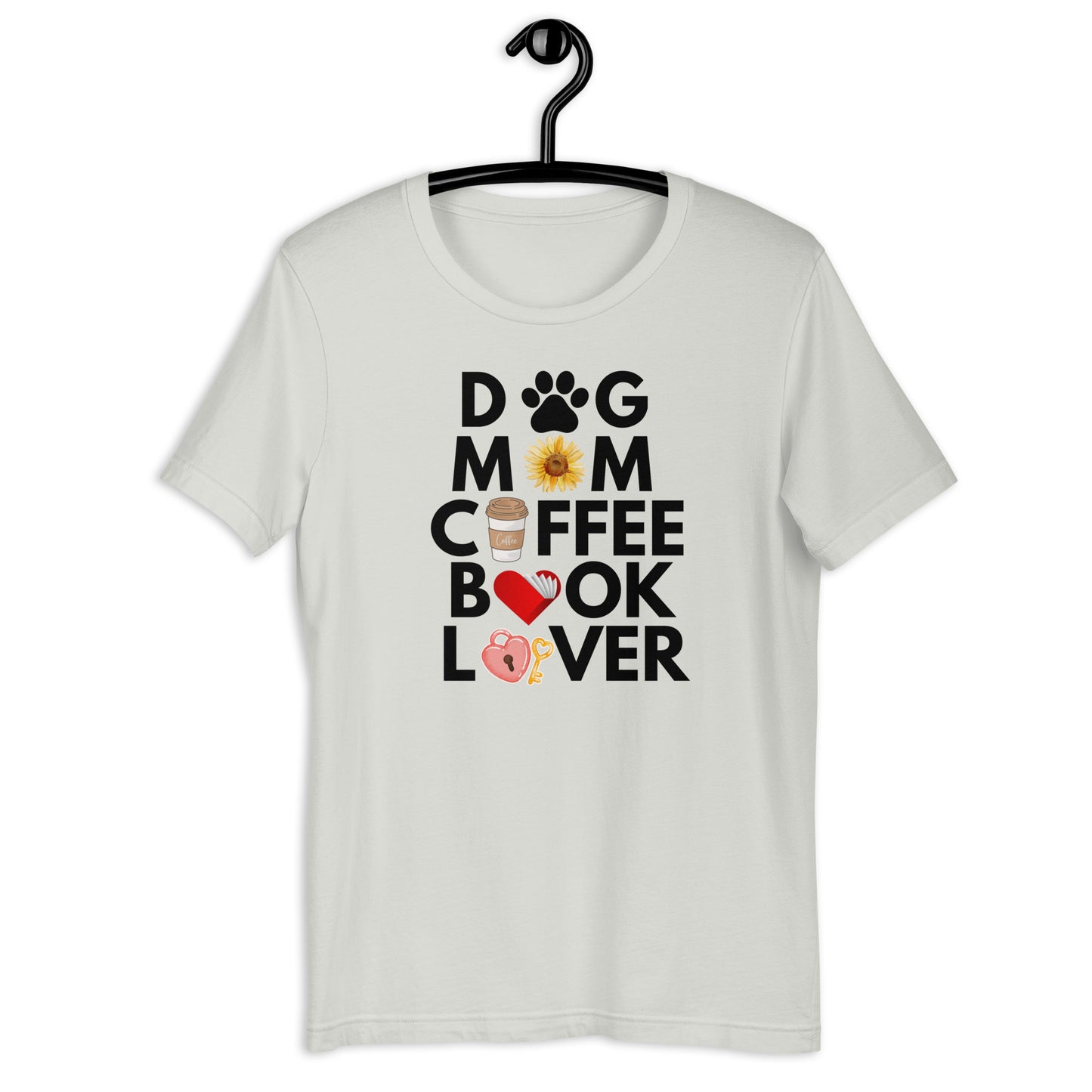 Dog Mom Book Coffee Lover T-shirt