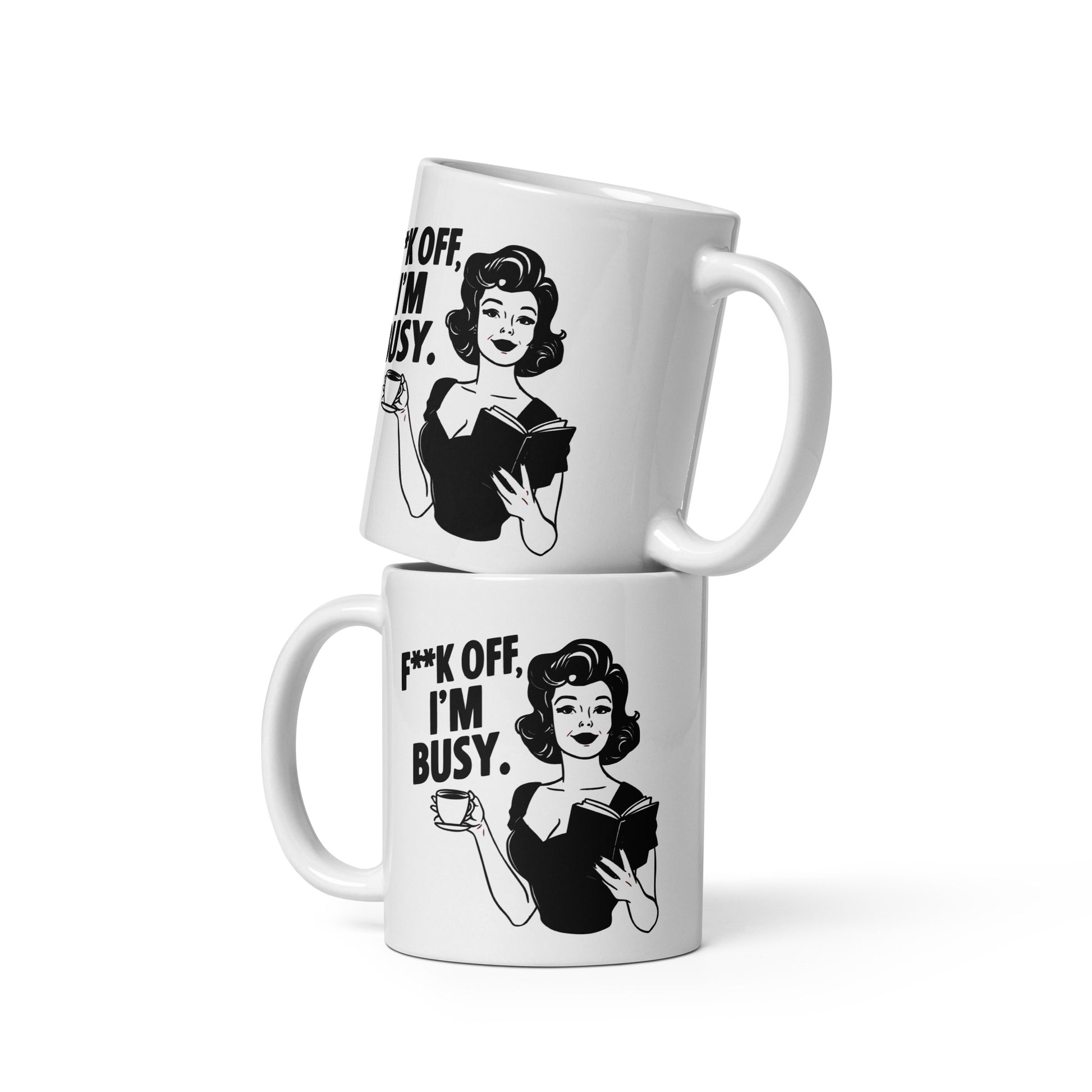 F**k Off I'm Busy Reading Book Mug - Kindle Crack