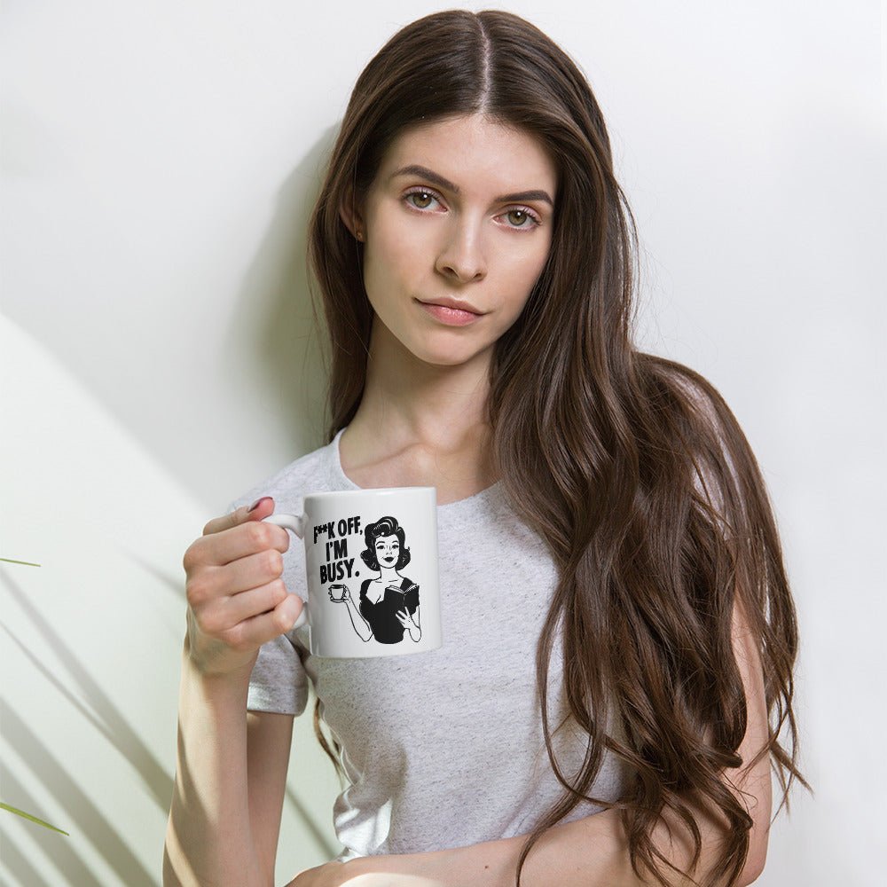 F**k Off I'm Busy Reading Book Mug - Kindle Crack