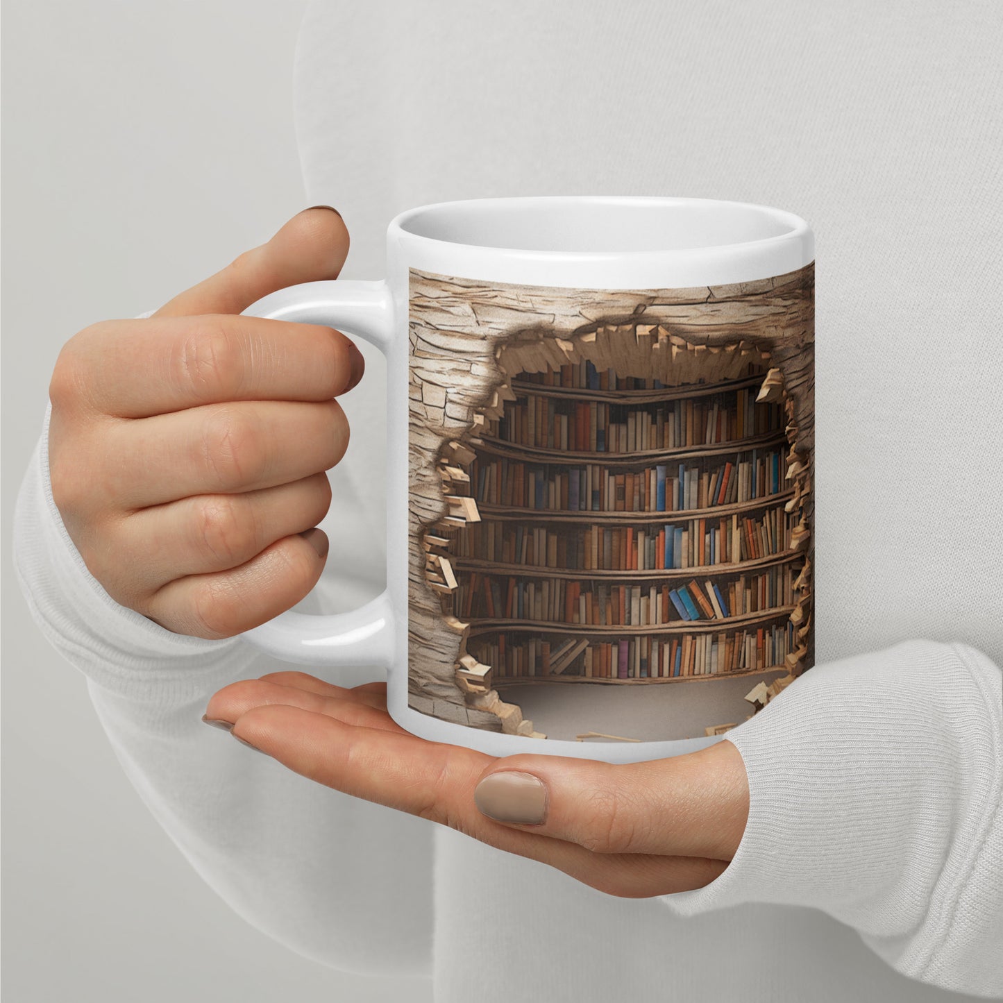 3D Book Cave Mug