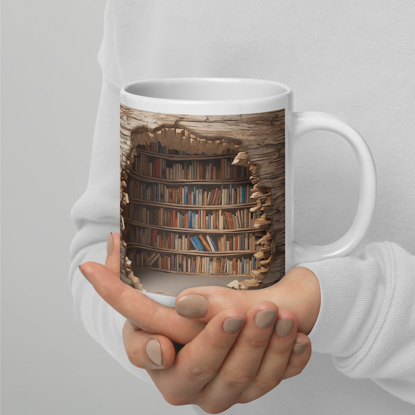 3D Book Cave Mug