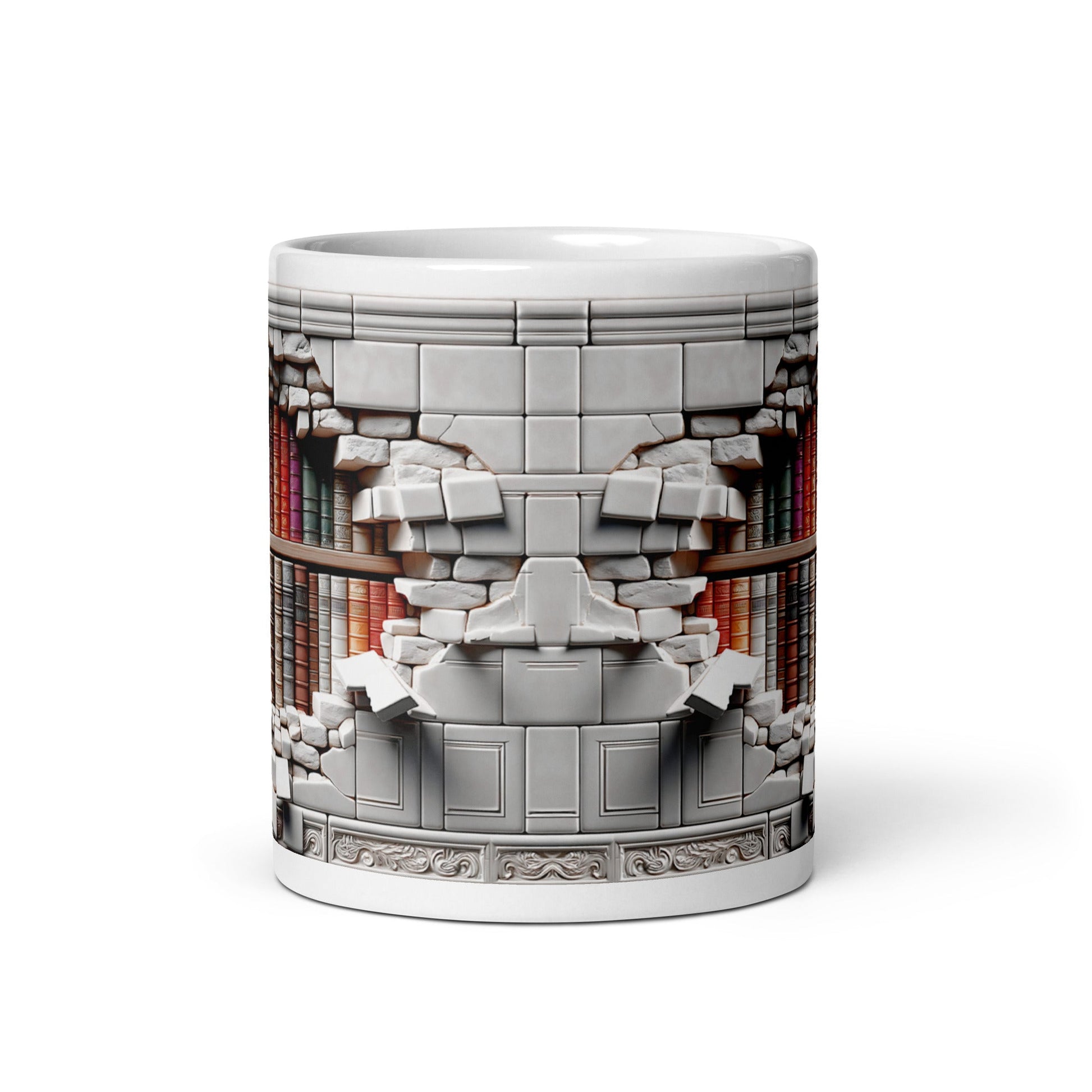 3D Book Brick Wall Mug - Kindle Crack