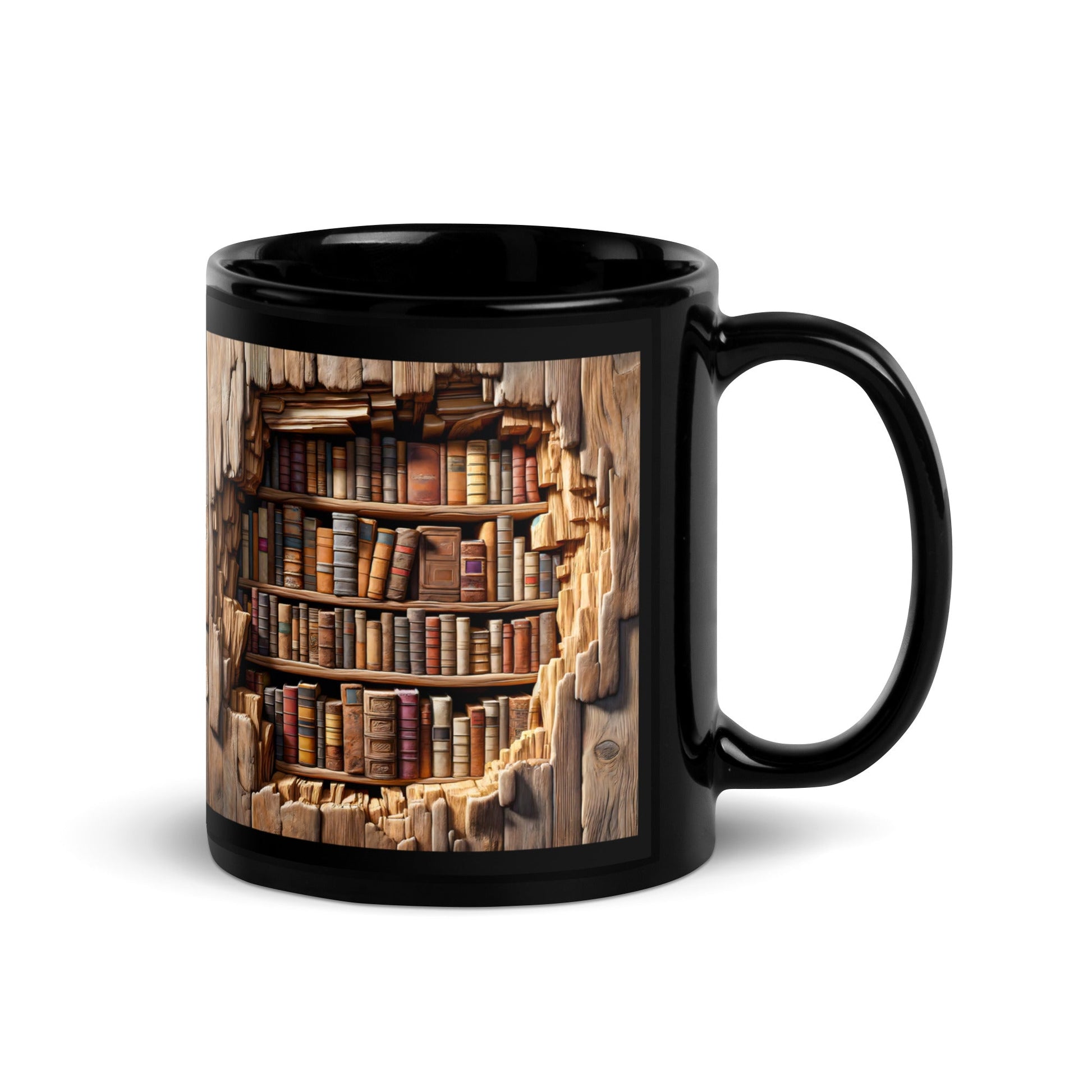 3D Wood Book Cave Mug - Kindle Crack