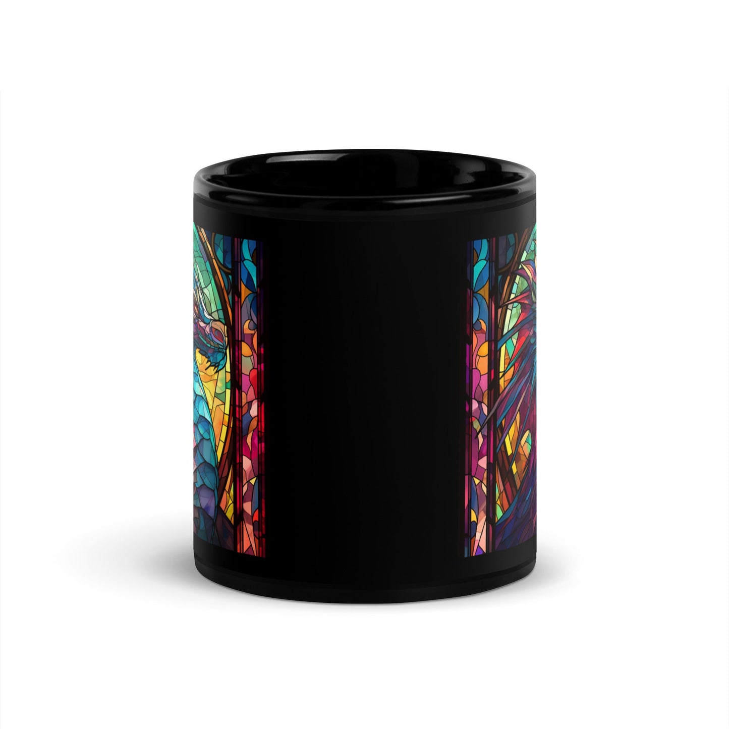 Dragon Stained Glass Glossy Mug - Kindle Crack