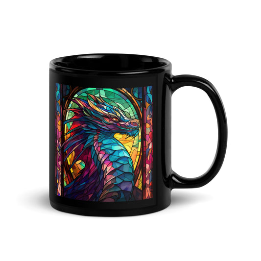 Dragon Stained Glass Glossy Mug - Kindle Crack