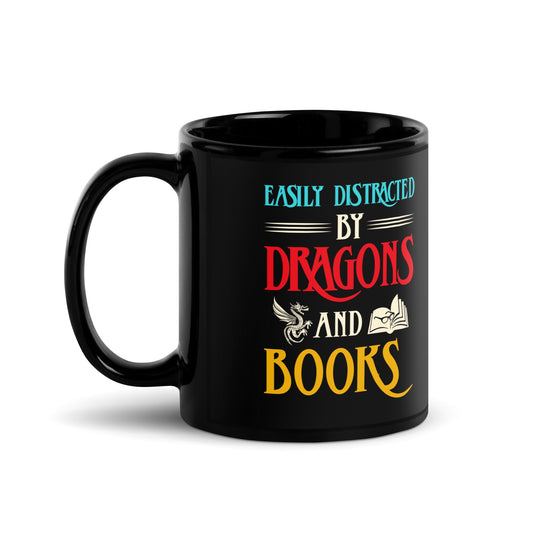 Easily Distracted by Books and Dragons Mug - Kindle Crack