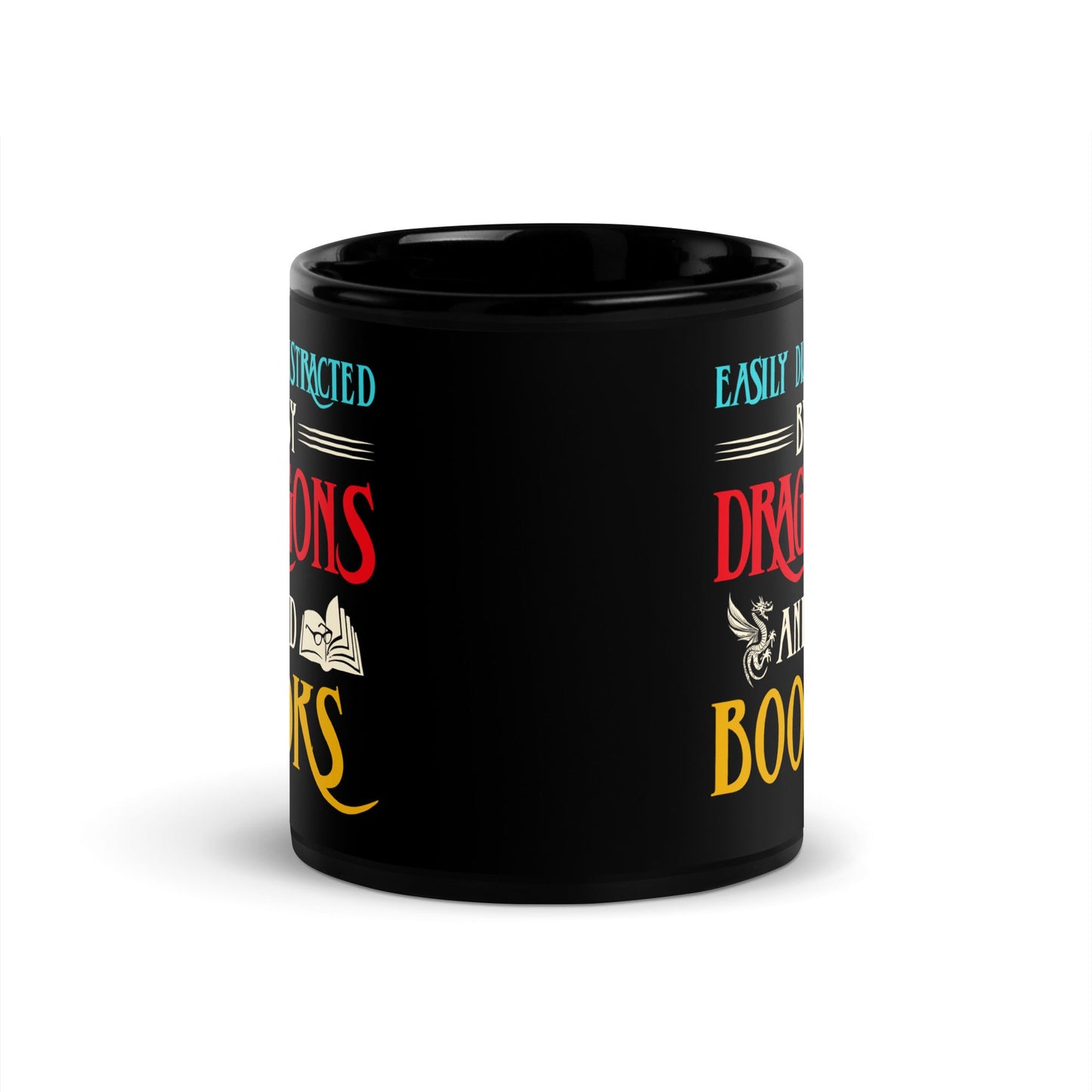 Easily Distracted by Books and Dragons Mug - Kindle Crack