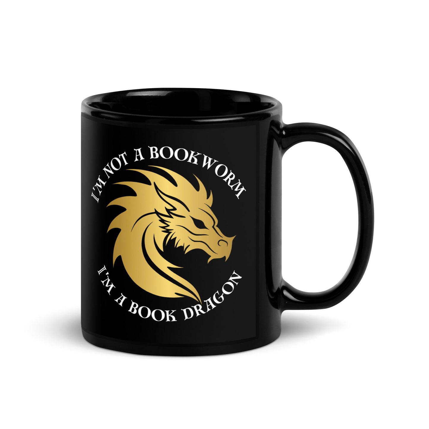 I'm a Book Dragon Black Mug - Kindle Crack