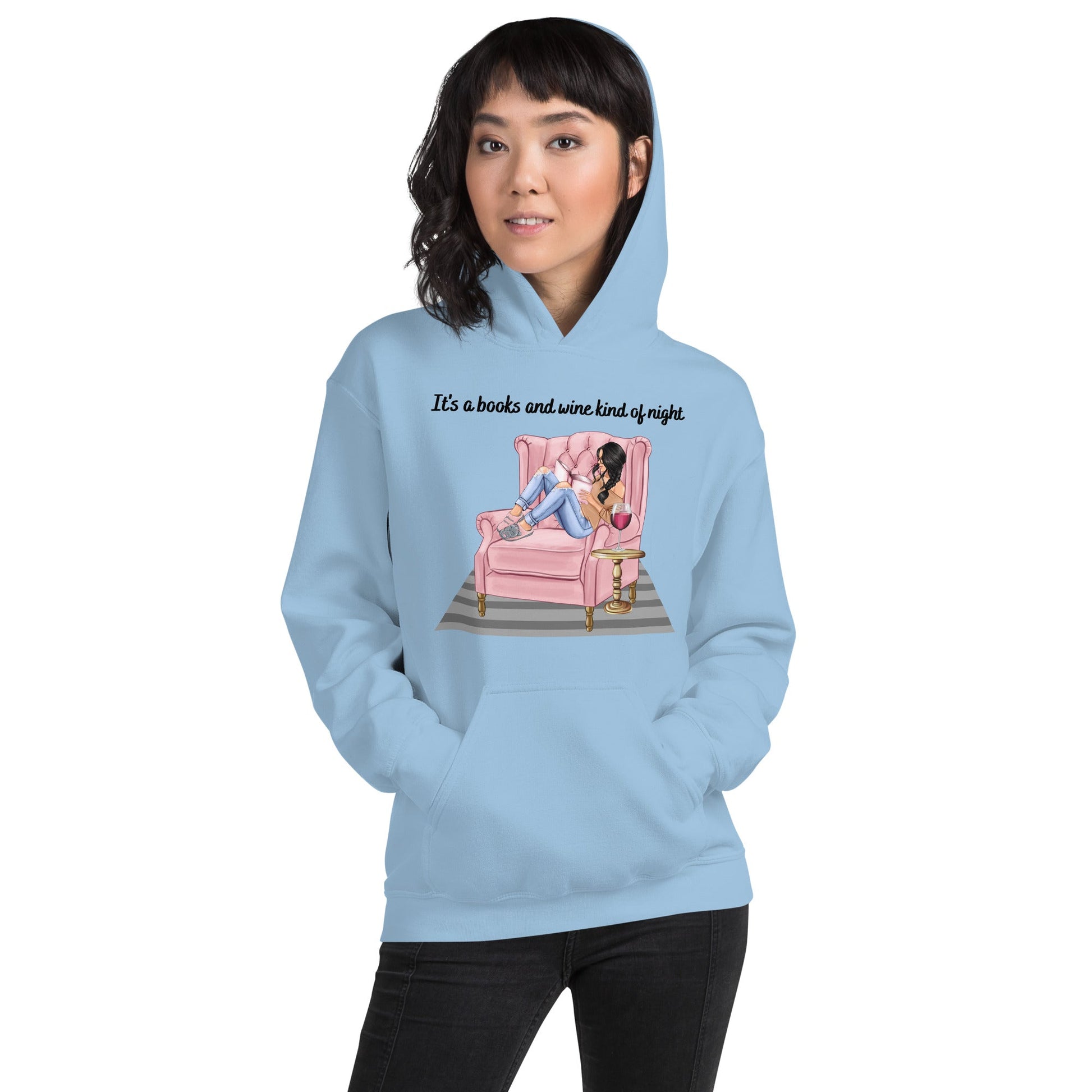 It's a Books and Wine Kind of Night Hoodie - Kindle Crack
