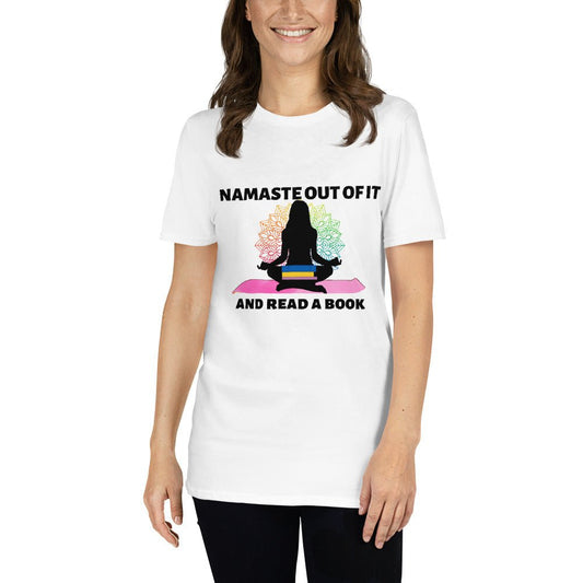 Namaste Out of It and Read a Book T-Shirt - Kindle Crack