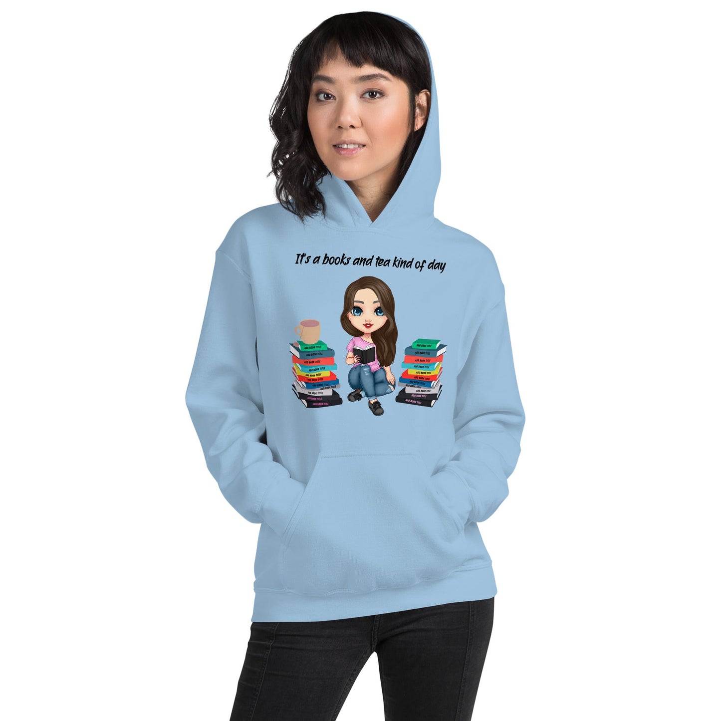 Personalized Books & Tea Hoodie -= - Kindle Crack