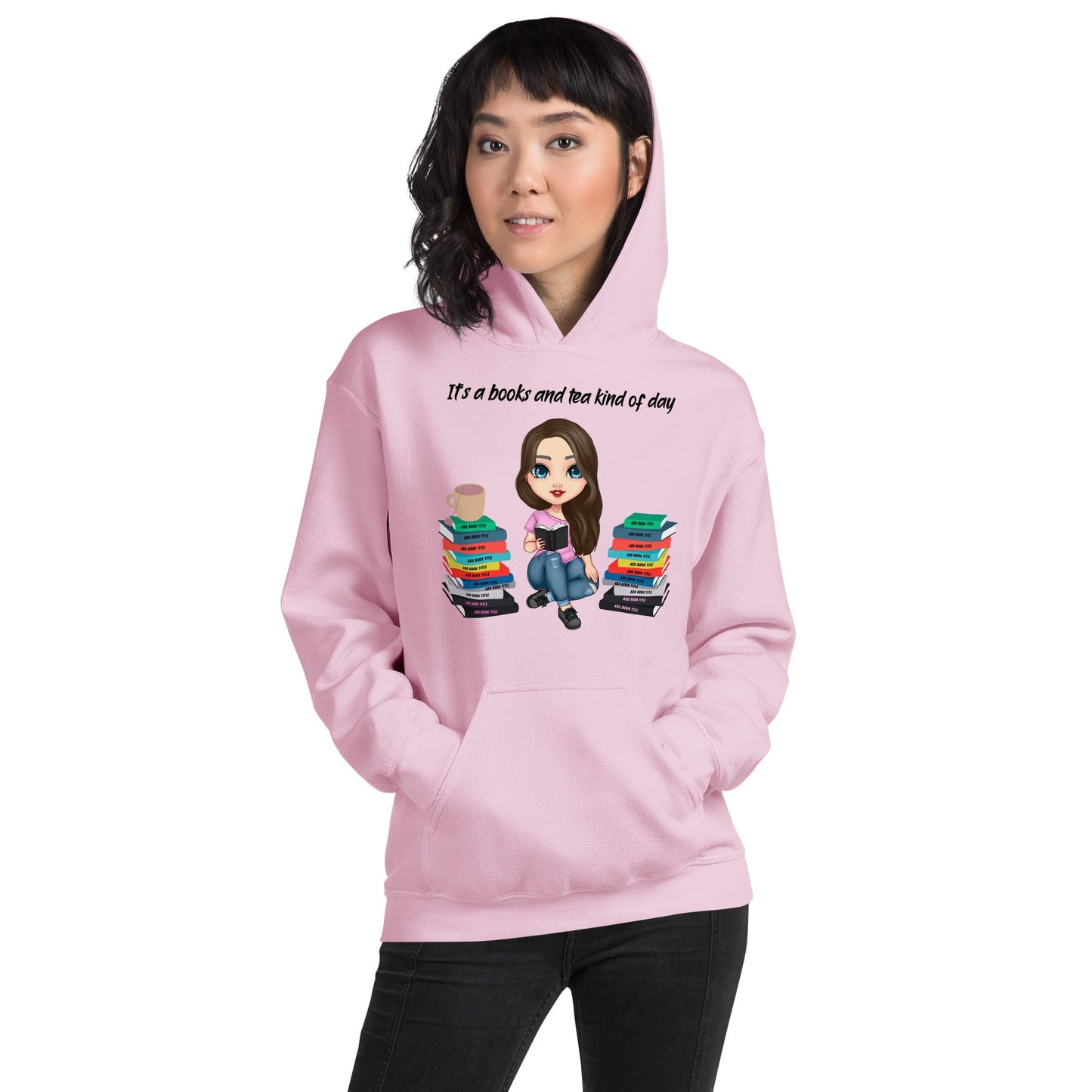 Personalized Books & Tea Hoodie -= - Kindle Crack