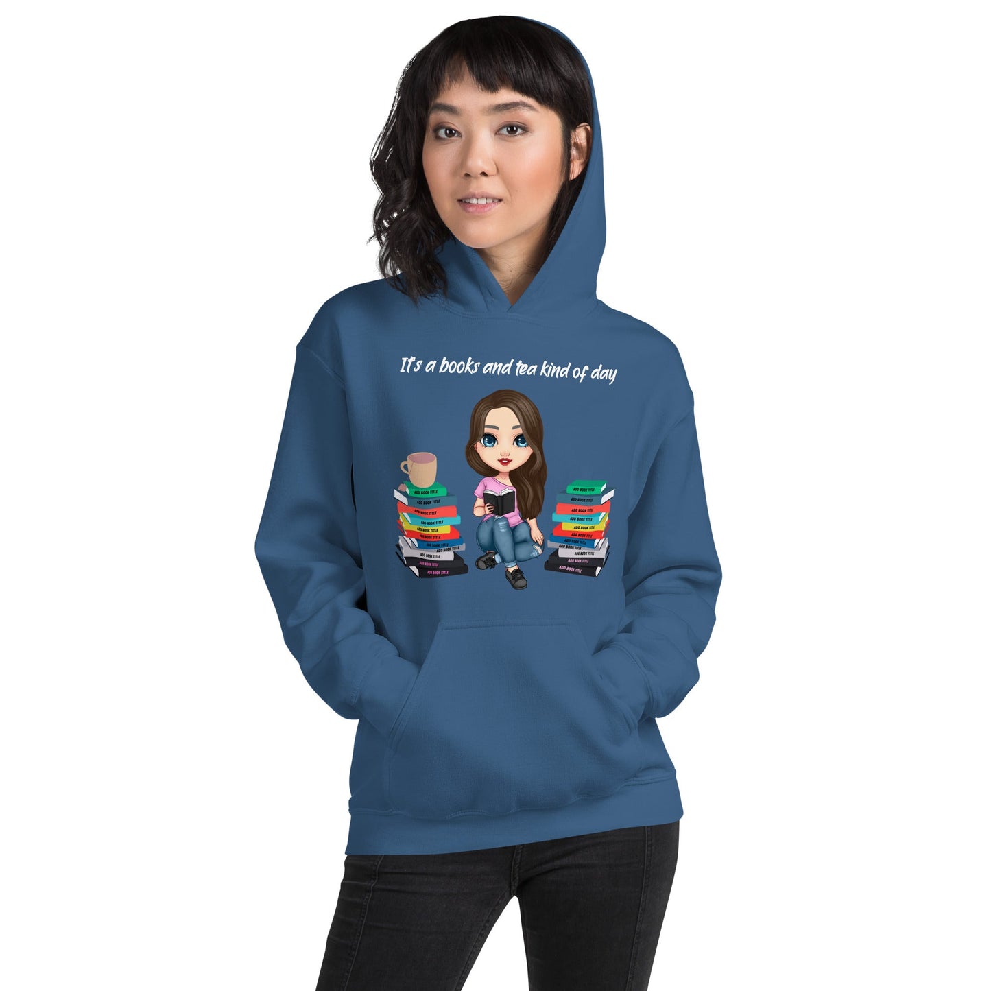 Personalized Books & Tea Hoodie -= - Kindle Crack