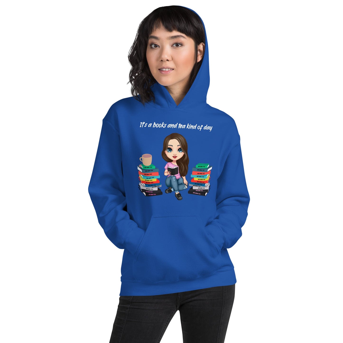 Personalized Books & Tea Hoodie -= - Kindle Crack