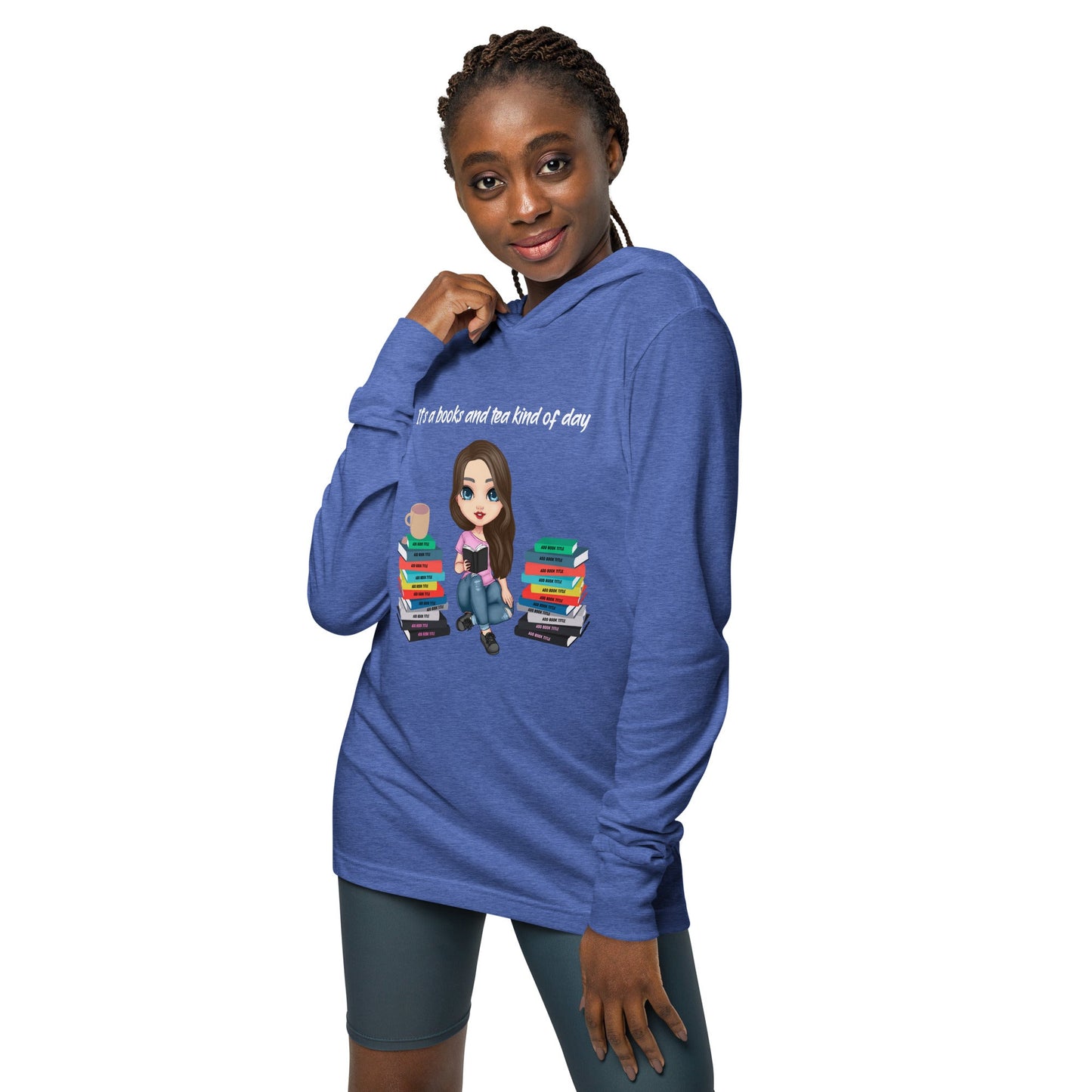 Personalized Books & Tea Long Sleeve T-Shirt Hoodie* - Kindle Crack