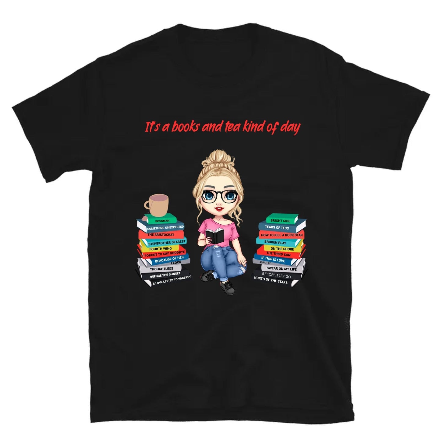 Personalized Books & Tea T-Shirt* - Kindle Crack