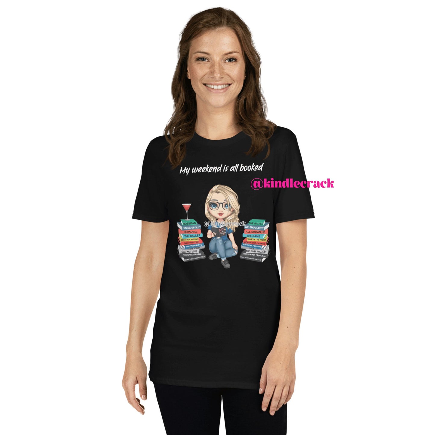 Personalized Vi Keeland Book Stacks T-Shirt - Kindle Crack