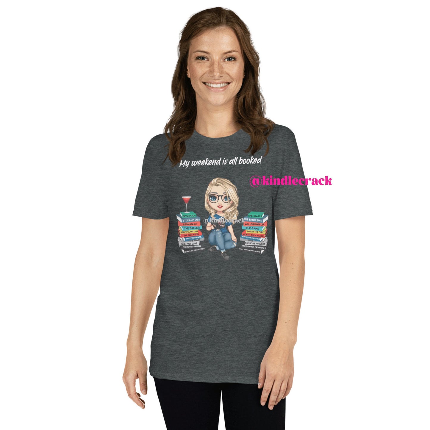 Personalized Vi Keeland Book Stacks T-Shirt - Kindle Crack