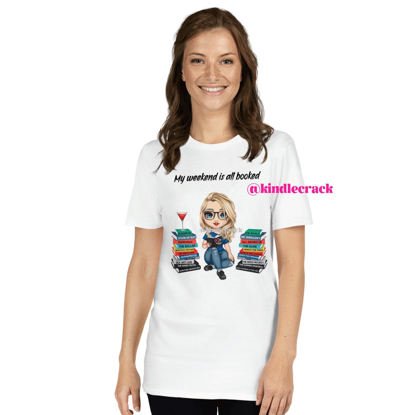 Personalized Vi Keeland Book Stacks T-Shirt - Kindle Crack