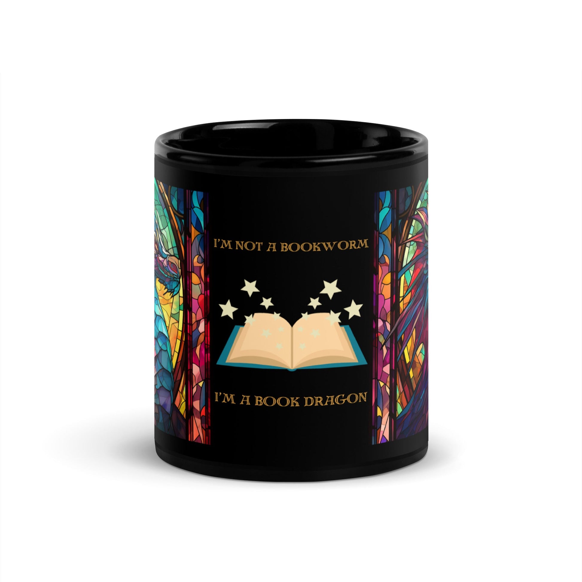 Stained Glass Book Dragon Mug - Kindle Crack